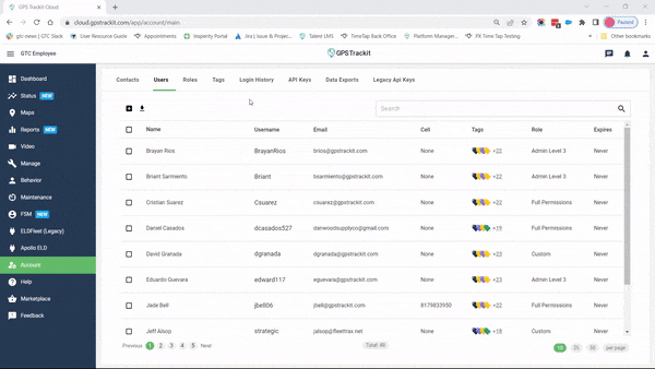 Editing Deleting Users Gpstrackit Support